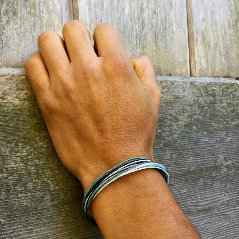 Mens String Bracelet Mens Rope Bracelet Surfer Bracelet Etsy