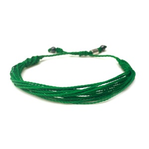 Mental Health Awareness Bracelet, Green String Bracelet for Kidney Disease, Organ Donation, Cerebral Palsy, Adrenal Cancer Awareness Jewelry