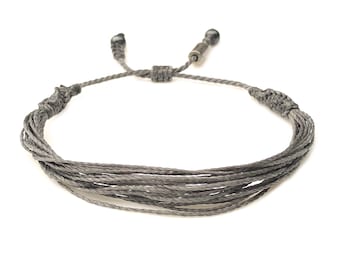 Gray Aware Bracelet | Brain Cancer Awareness Bracelet | Brain Tumor Awareness Grey Bracelet | Borderline Personality BPD Awareness Jewelry