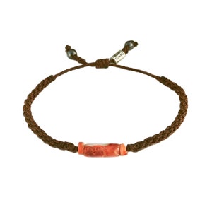Spiny Oyster Bracelet, Spiny Oyster Shell Jewelry, Shell Woven Bracelet, Shell Bangle Women Bracelet Rope Bracelet for Men in Custom Colors