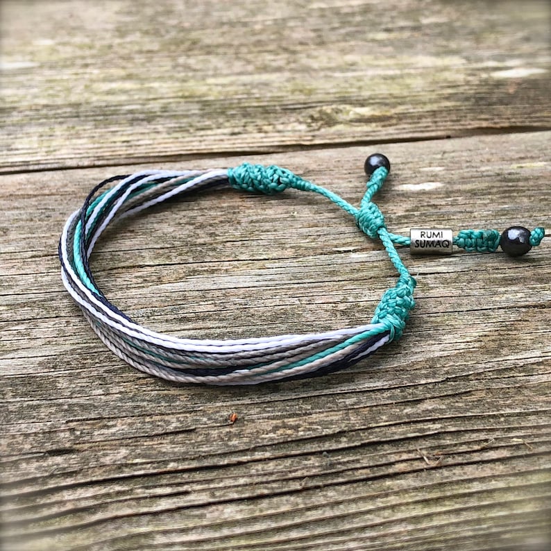 Mens String Bracelet Mens Rope Bracelet Surfer Bracelet Etsy