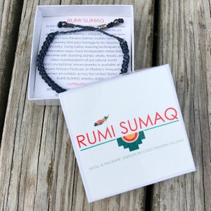 Mens Rope Bracelet | Size Adjustable Pull Tie Mens Cord Bracelet in Blue and Gray | Men Gift for Sailor Bracelet with Hematite Stones | Husband Bday Gift | Waterproof Beach Bracelet Handmade by Rumi Sumaq