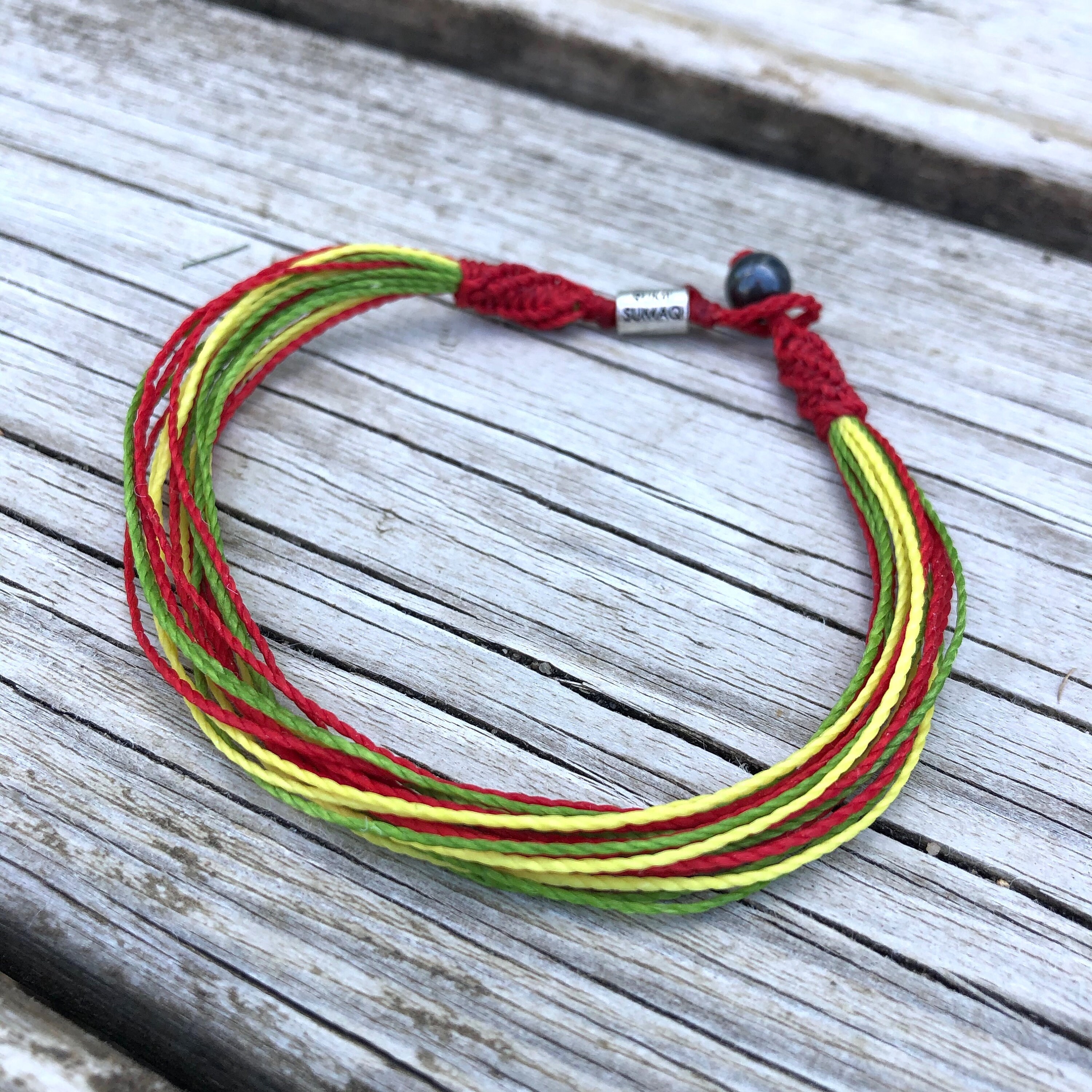 Anklets Rasta Handmade Ethnic Anklet Rasta Anklet - Red Green Yellow Black Beaded ...