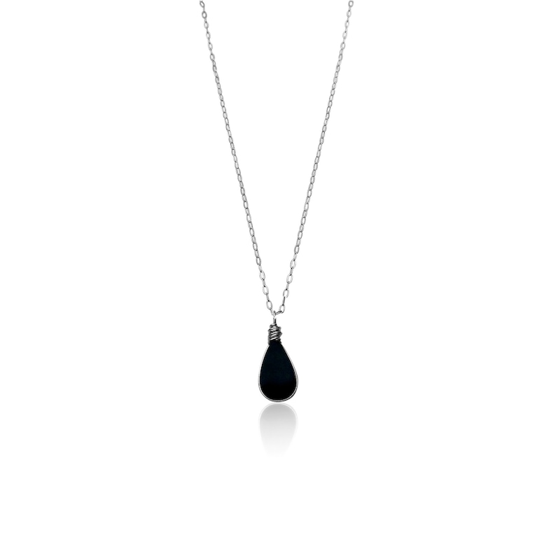 beeded black obsidian necklace beeded black obsidian necklace