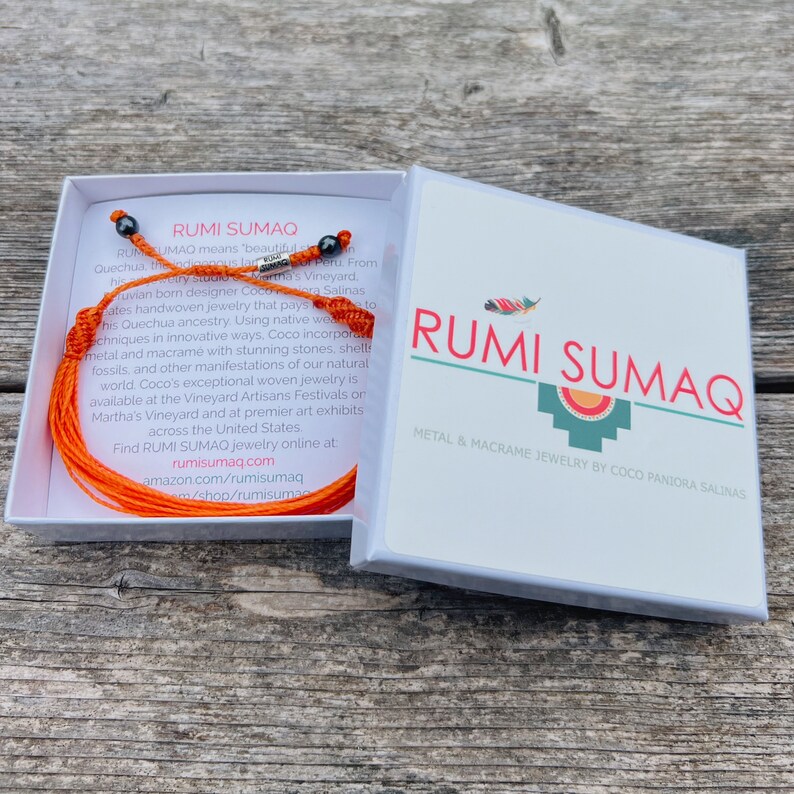 Orange Awareness Bracelet for COPD Multiple Sclerosis Leukemia Awareness | Orange String Bracelet | Leukemia Bracelet | MS Awareness Jewelry Handmade by Rumi Sumaq