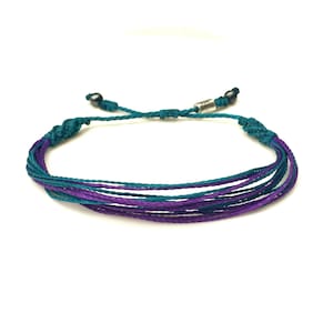 Suicide Awareness Bracelet, Suicide Teal Purple Bracelet, Suicide Loss Gift, Suicide Ribbon Awareness Jewelry