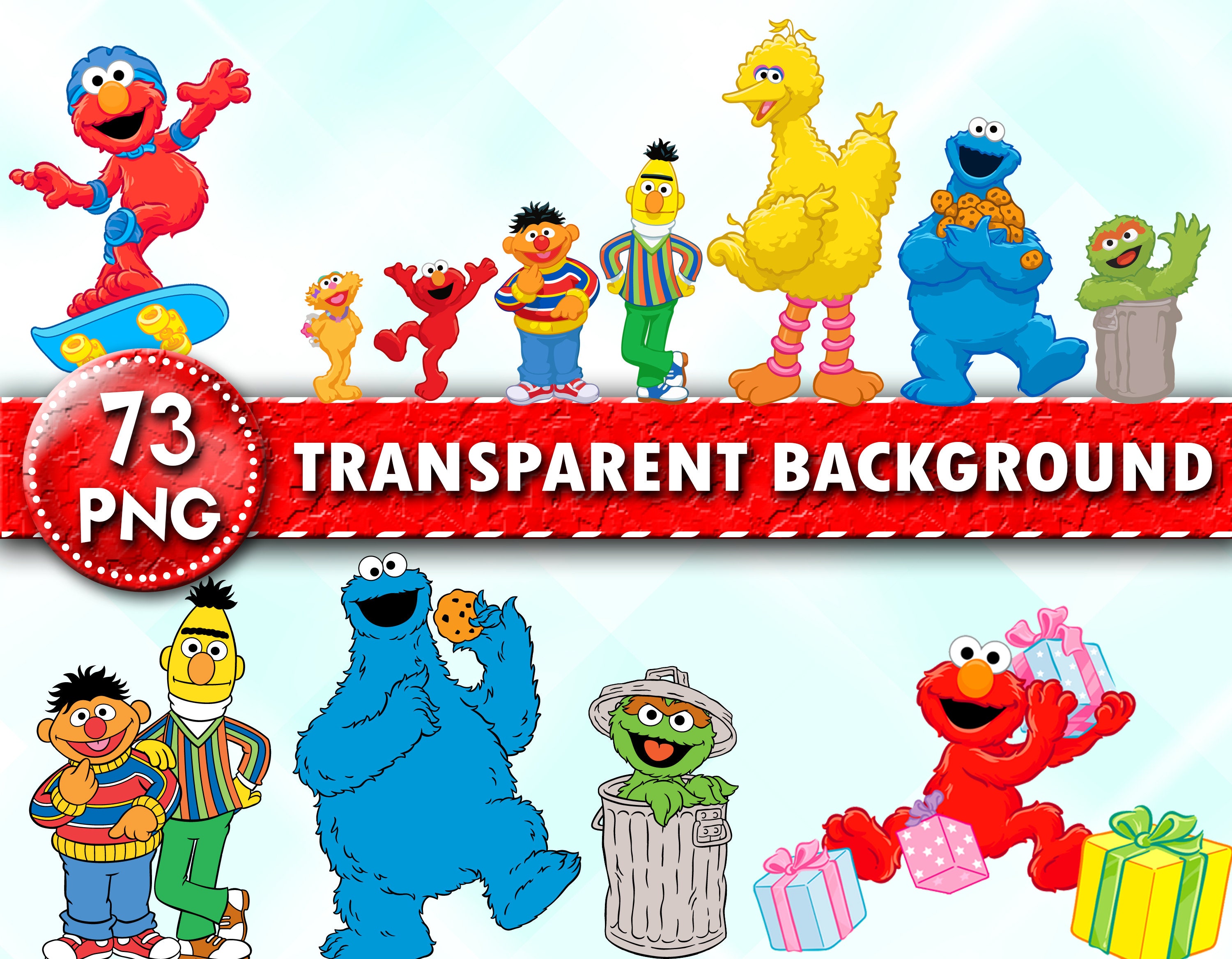 Sesame Street Clipart, Sesame Street PNG Files, Elmo Clipart, Sesame ...