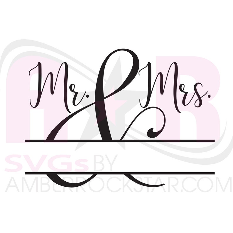 Download Clip Art Use With Silhouette Instant Download Mr Mrs Split Monogram Svg Cricut Svg Digital Download File To Make Monogram Decals Art Collectibles