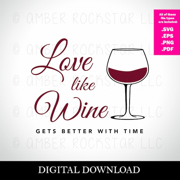 Digital Instant Download - SVG File - Love Like Wine • Cork Collector • Valentine Birthday Gift • DIY Tumblers, Shadow Box • Birthday Gift Digital Instant Download - SVG File - Love Like Wine • Cork Collector • Valentine Birthday Gift • DIY Tumblers, Shadow Box • Birthday Gift