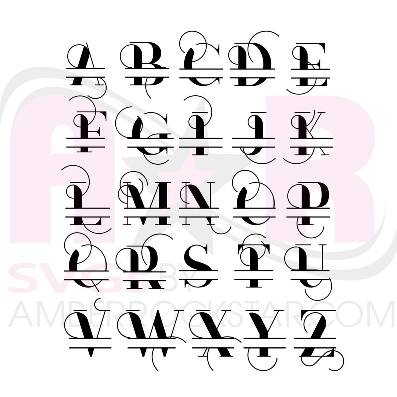 Download Clip Art Art Collectibles Cricut Svg Digital Download Split Monogram Svg Use With Silhouette File To Make Monogram Decals Instant Download
