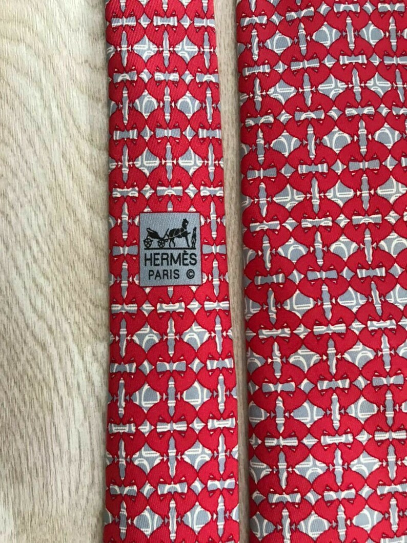 Herm\u00e8s Paris Modern Geom Rare Luxury Tie 100/% Silk 5517 Ua Made In France