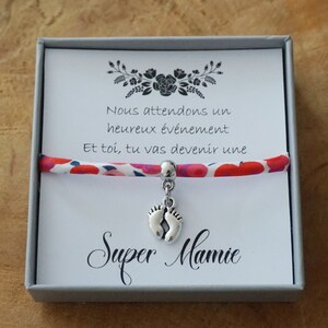 Promue Mamie - future mamie - annonce grossesse - annonce bébé - bracelet perle - cadeau personnalisé mamie