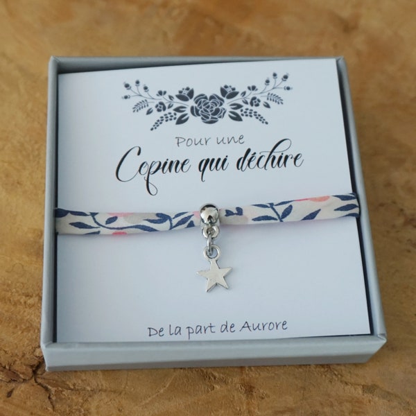 Copine qui déchire - bracelet amitié - bracelet enfant - cadeau personnalisé amie - meilleures amies - collègue anniversaire - best friend