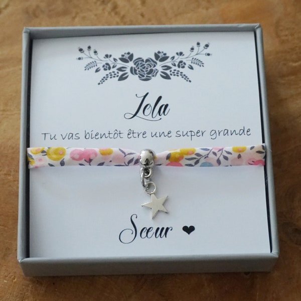 Promue Grande Soeur - annonce grossesse - annonce bébé - bracelet soeur - cadeau personnalisé soeur  - promoted to sister