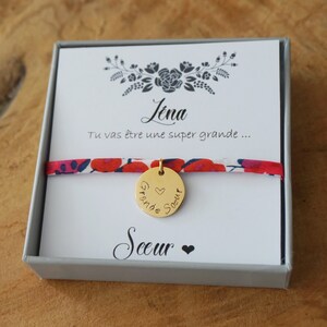 Promue Grande Soeur - annonce grossesse - annonce bébé - bracelet soeur - cadeau personnalisé soeur  - promoted to sister