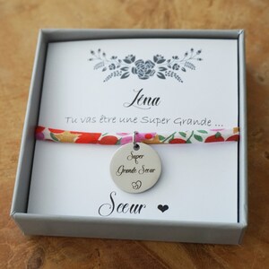 Bracelet perles - Soeur- Cadeau de naissance - Annonce de grossesse