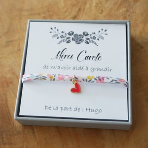 thank you bracelet - thank you for helping me grow - school year - gift ATSEM AVS childminder nursery nurse teacher
