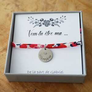 Veux tu être ma marraine ? - bracelet gravé - future marraine - annonce grossesse  bébé - demande marraine - baptême personnalisé