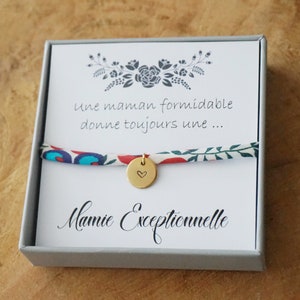Promue Mamie - future mamie - annonce grossesse - annonce bébé - bracelet doré plaqué or - cadeau personnalisé mamie