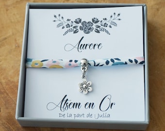 bracelet ATSEM en Or + prénom - cadeau ATSEM - merci de m'avoir aidé à grandir - année scolaire - assistante maternelle crèche puéricultrice