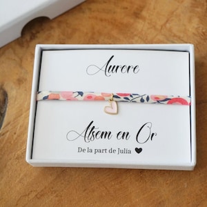 Bracelet ATSEM en or personnalisé – Cadeau ATSEM original – Bijou merci ATSEM – Bracelet prénom – Cadeau fin d’année école maternelle