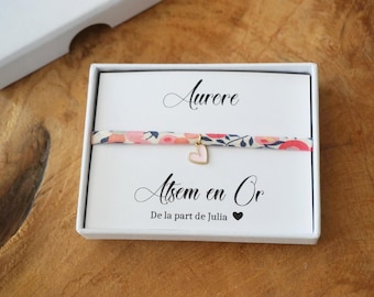 Bracelet ATSEM en or personnalisé – Cadeau ATSEM original – Bijou merci ATSEM – Bracelet prénom – Cadeau fin d’année école maternelle
