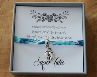 Promoted Tata Godmother - future aunt - pregnancy announcement - baby announcement - pearl bracelet - personalized aunt gift - promoted to aunt