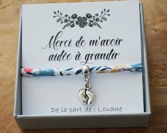 merci de m'avoir aidé à grandir - Merci nounou - cadeau scolaire - Merci ATSEM AVS maîtresse assistante maternelle crèche puéricultrice