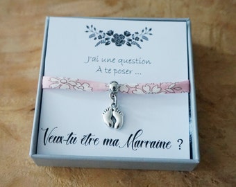 Bracelet Veux-tu être ma marraine?