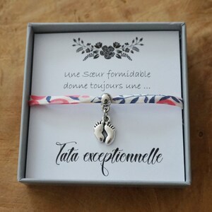 Promue Tata Marraine - future tata- annonce grossesse - annonce bébé - bracelet perle - cadeau personnalisé tata - promoted to aunt