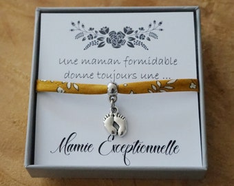 Promue Mamie - future mamie - annonce grossesse - annonce bébé - bracelet perle - cadeau personnalisé mamie