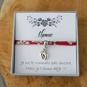 Promue Mamie - future mamie - annonce grossesse - annonce bébé - bracelet perle - cadeau personnalisé mamie