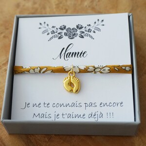 Promue Mamie - future mamie - annonce grossesse - annonce bébé - bracelet perle - cadeau personnalisé mamie