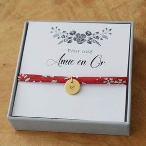 Amie en or - bracelet personnalible - plaqué or - cadeau personnalisé meilleure amie - amitié - super copine - soeur de coeur - best friend