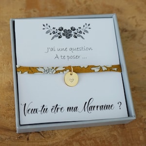 Will you be my godmother bracelet? - gold-plated bracelet - Promoted to Godmother - future godmother - pregnancy baby announcement - godmother request