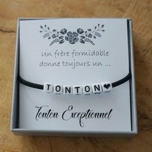 Promu Tonton - futur tonton - annonce grossesse - annonce bébé - bracelet bébé - cadeau personnalisé tonton - promoted to uncle - tio gift