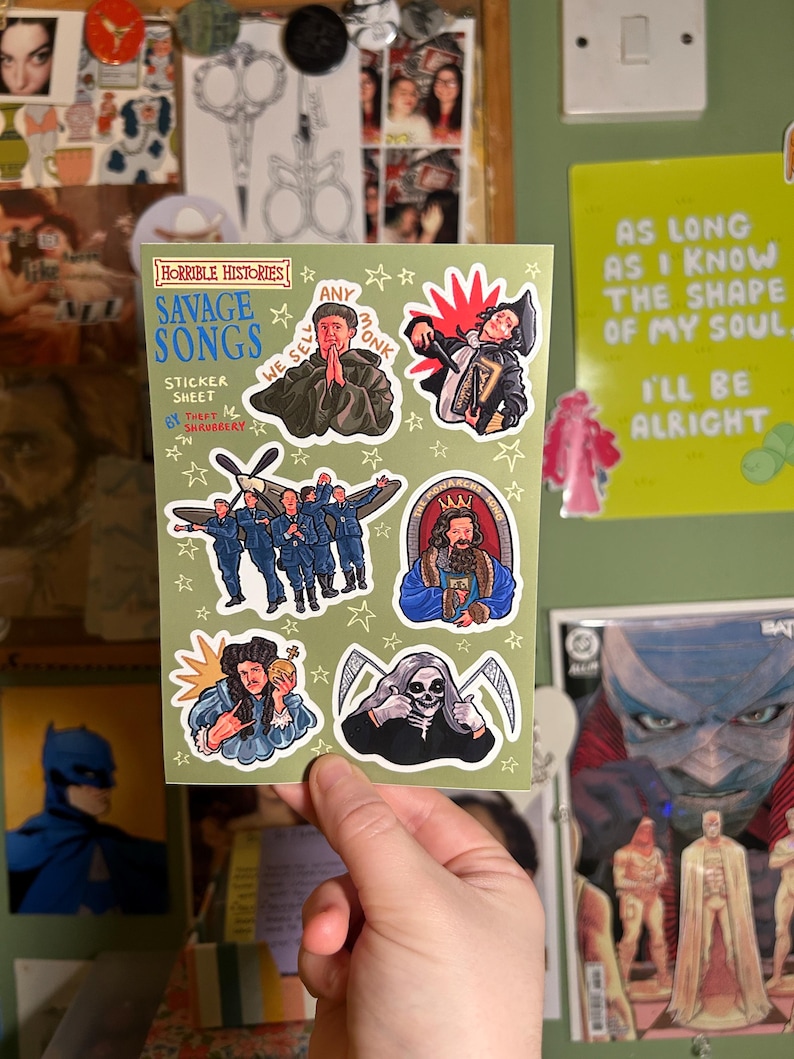 Savage Songs: Horrible Histories A6 Sticker Sheet image 2