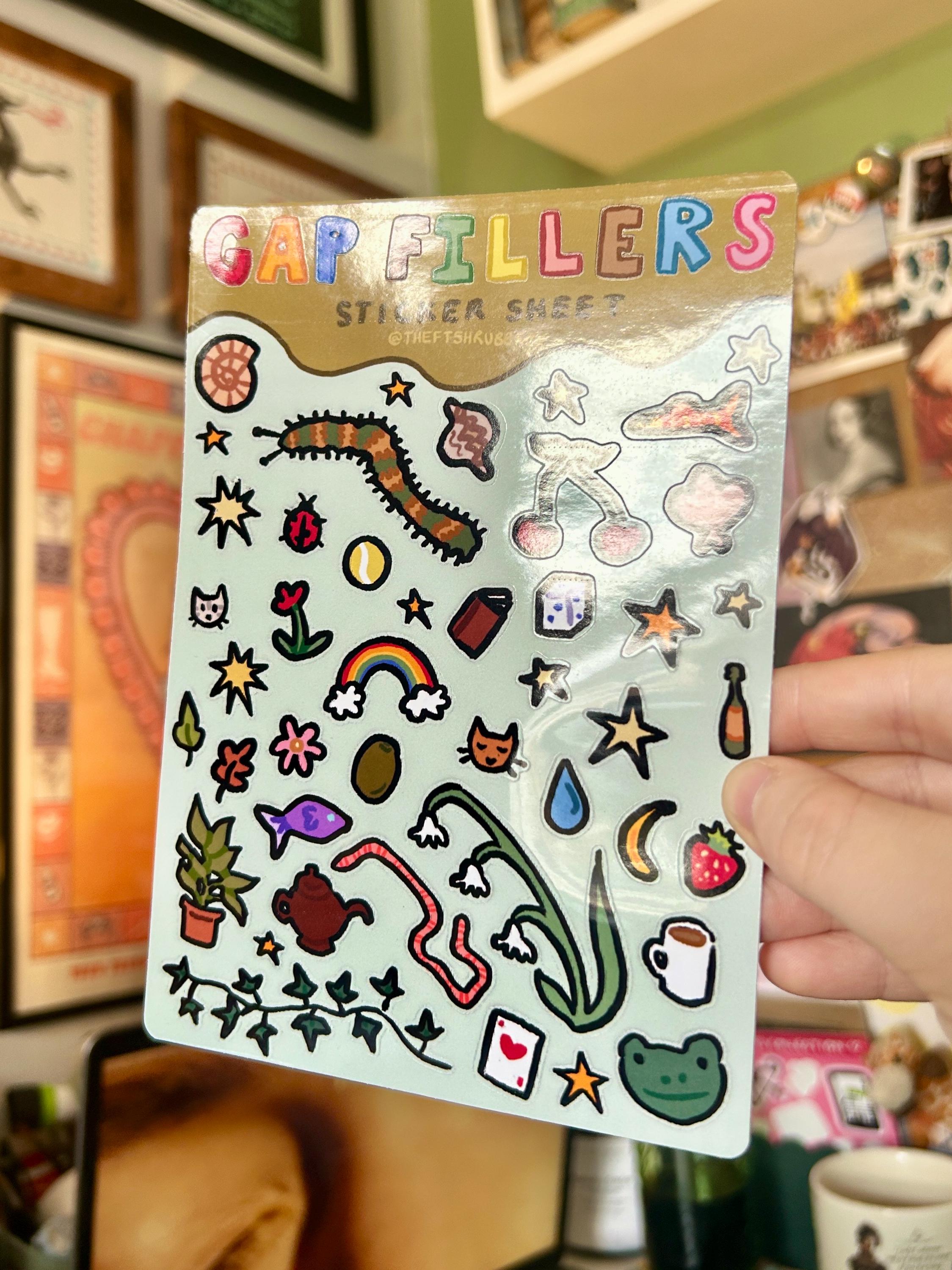 Gapped Sticker Gap Fillers A6 Sticker Sheet - Etsy