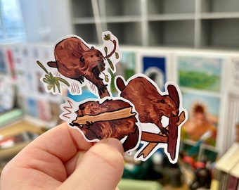 Roaming Beavers Stickers