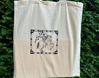 Road to Victory- Joan of Arc Screen Printed Tote Bag