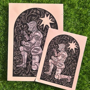Kneeling Knight; Art Prints
