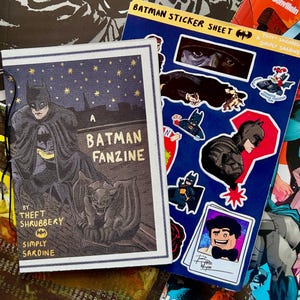 Batman FANZINE and Sticker Sheet