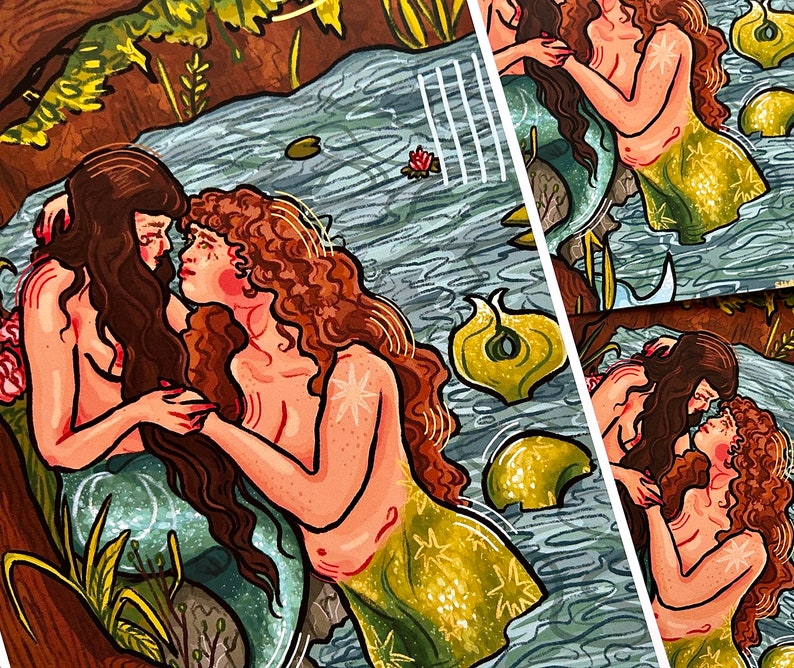 Sapphic Mermaids Prints image 1