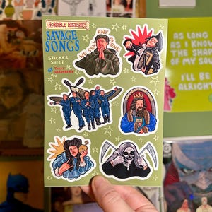 Savage Songs: Horrible Histories A6 Sticker Sheet image 1