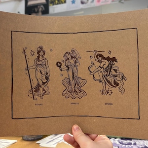 3 Goddesses Risograph Prints