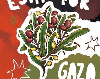 Olive Branch Sticker; eSims for Gaza!