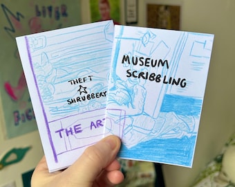 museum scribblings - Theft Shrubbery mini zine