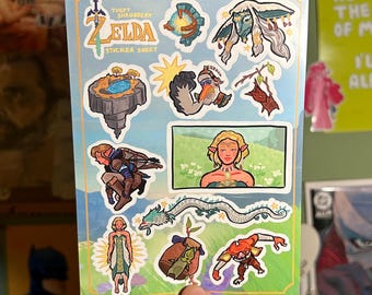 Tears of the Kingdom A6 Sticker Sheet