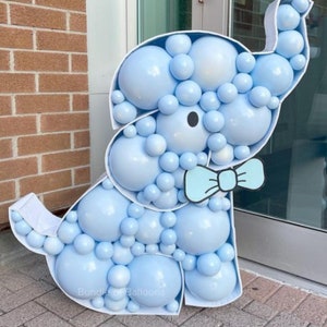 Elephant baby shower theme boy, elephant balloon, balloon mosaic, baby shower balloon, mosaic balloon elephant, elephant baby shower decor