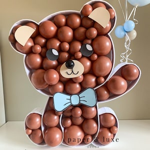 FILE DIGITALE Decorazione palloncino orsacchiotto, decorazione a tema orsacchiotto baby shower, ragazzo a tema orsacchiotto baby shower, decorazione orsacchiotto